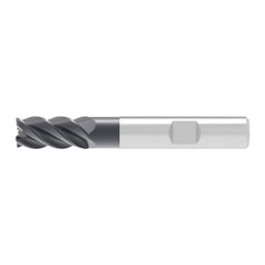 Corner Radius End Mill: 20.00 mm Dia, 38.00 mm LOC, 0.50 mm Radius, 4 Flute, Solid Carbide