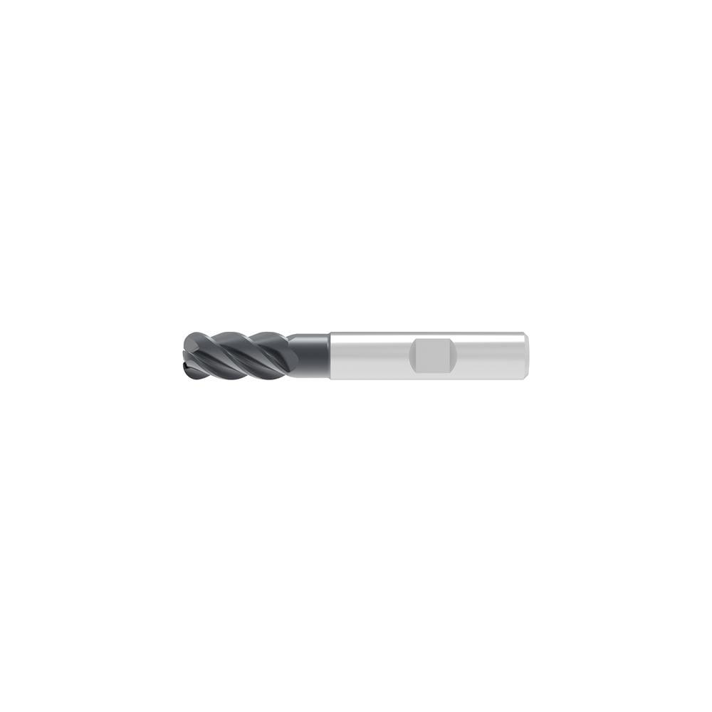 Corner Radius End Mill: 16.00 mm Dia, 32.00 mm LOC, 0.30 mm Radius, 4 Flute, Solid Carbide