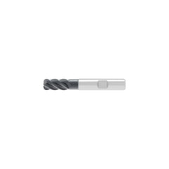 Corner Radius End Mill: 10.00 mm Dia, 22.00 mm LOC, 1.50 mm Radius, 4 Flute, Solid Carbide