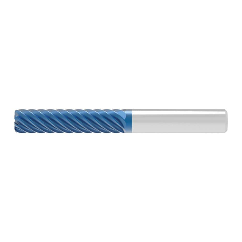 Corner Radius End Mill: 12.00 mm Dia, 45.00 mm LOC, 0.50 mm Radius, 6 Flute, Solid Carbide