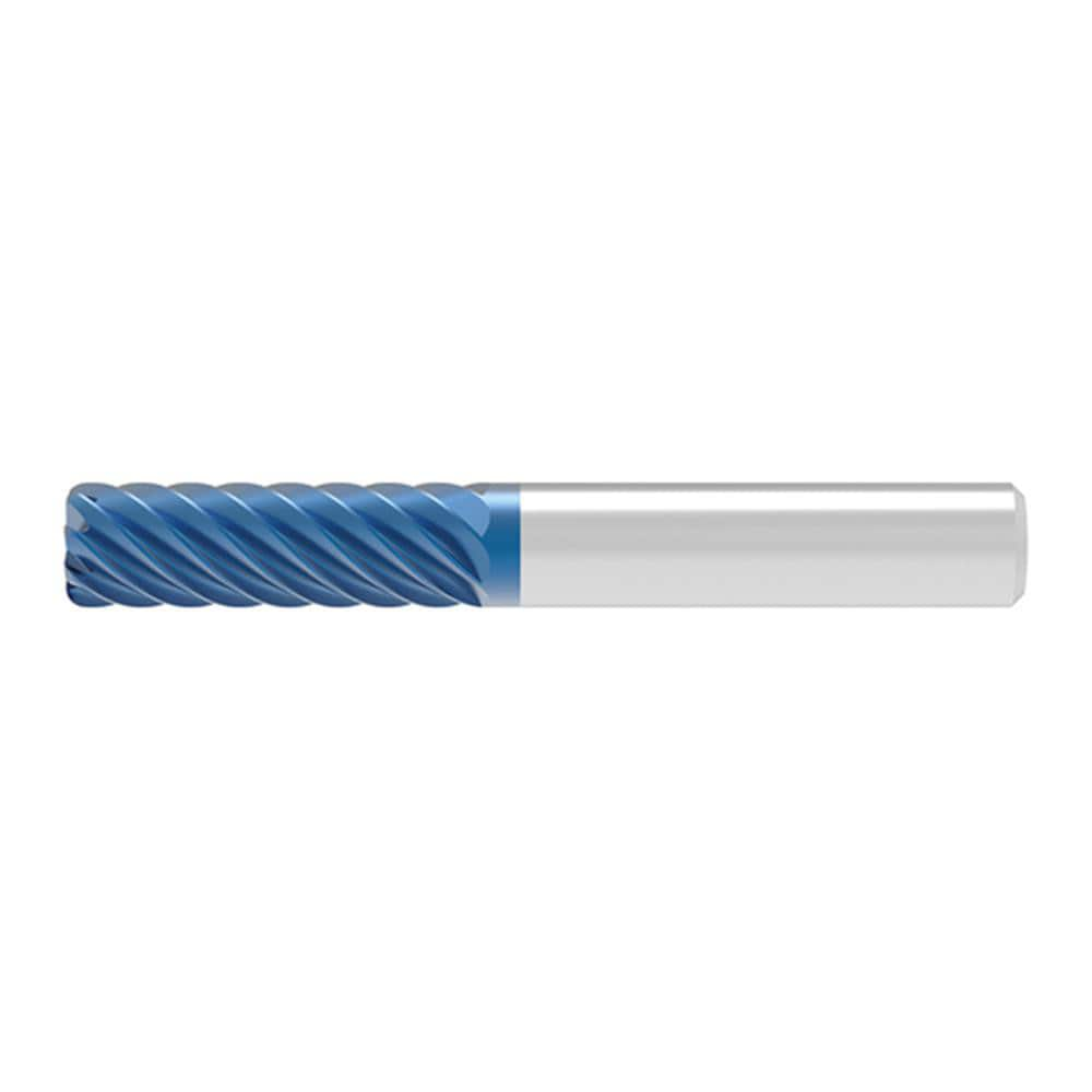 Corner Radius End Mill: 12.00 mm Dia, 28.00 mm LOC, 1.50 mm Radius, 6 Flute, Solid Carbide