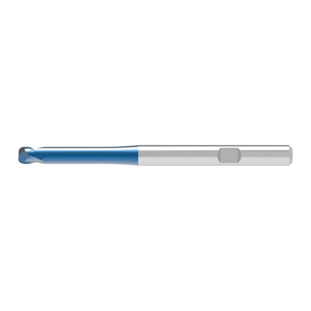 Corner Radius End Mill: 6.00 mm Dia, 3.50 mm LOC, 1.00 mm Radius, 2 Flute, Solid Carbide