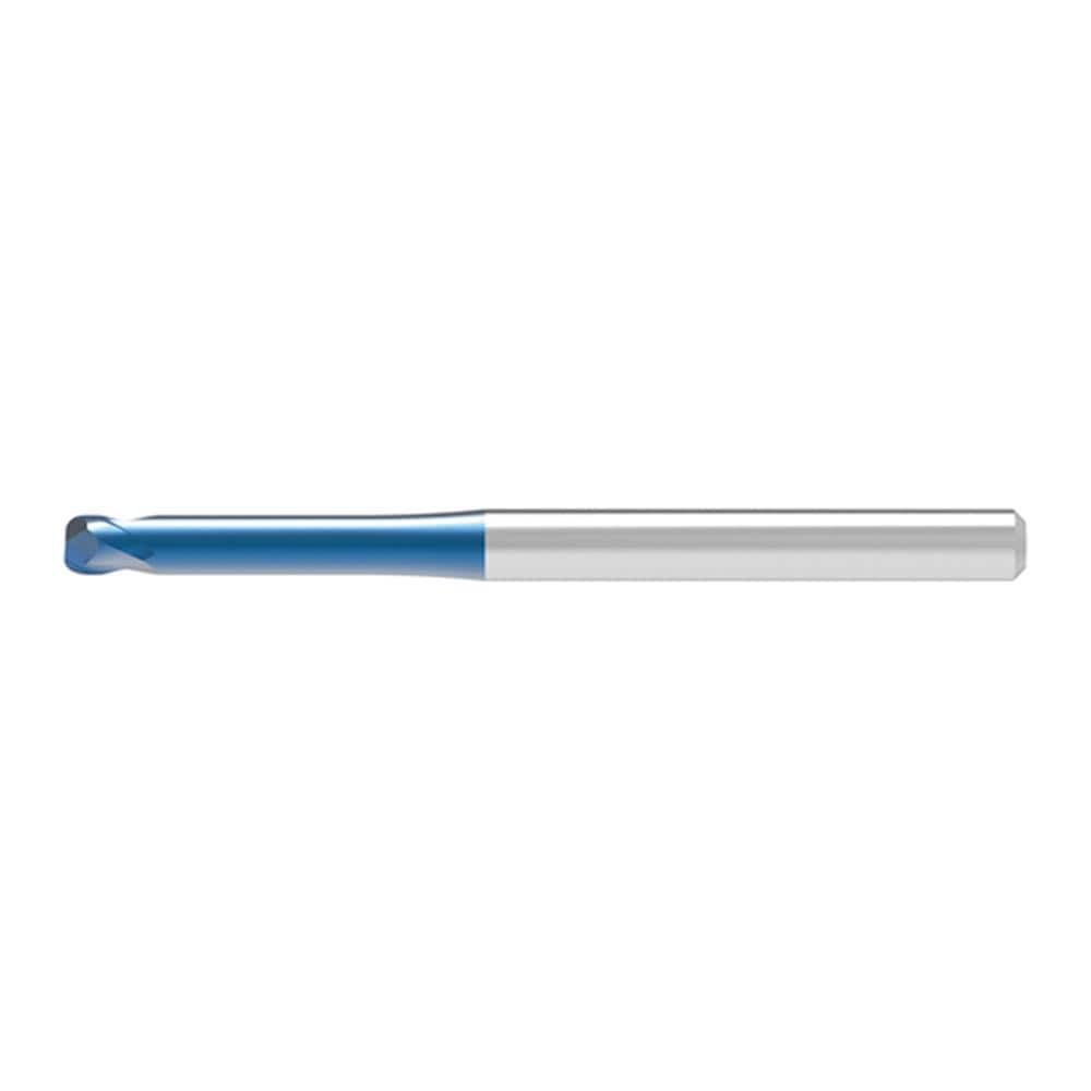 Corner Radius End Mill: 3.00 mm Dia, 2.00 mm LOC, 0.50 mm Radius, 2 Flute, Solid Carbide