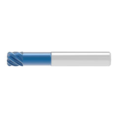 Corner Radius End Mill: 20.00 mm Dia, 20.00 mm LOC, 1.00 mm Radius, 6 Flute, Solid Carbide