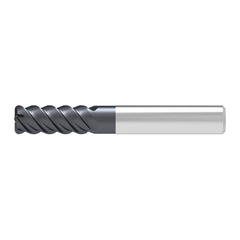 Corner Radius End Mill: 6.00 mm Dia, 16.00 mm LOC, 0.50 mm Radius, 4 Flute, Solid Carbide