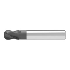 Corner Radius End Mill: 12.00 mm Dia, 16.00 mm LOC, 4.00 mm Radius, 4 Flute, Solid Carbide