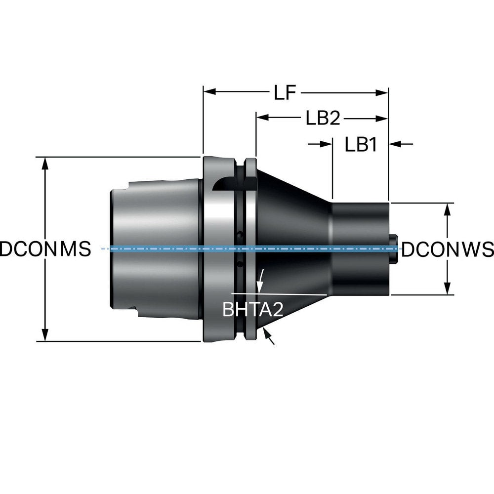 Modular Tool Holding System Adapters; Modular Connection Size: C5; Modular System Size: 125;C5; Projection (Decimal Inch): 2.9921; Projection (mm): 76.000; Overall Length (mm): 105; Overall Length (Decimal Inch): 4.1339; Through Coolant: Yes