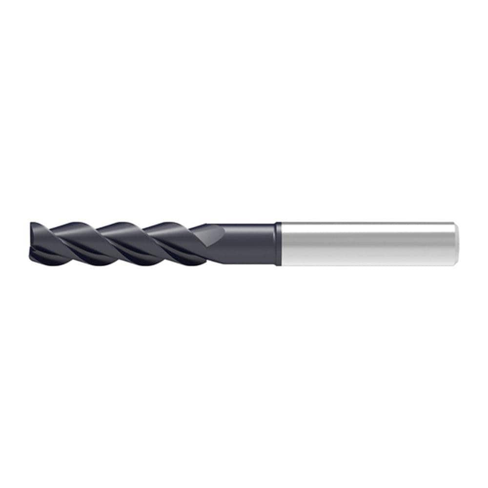 Corner Chamfer End Mill: 8.00 mm Dia, 40.00 mm LOC, 3 Flute, 0.12 mm Chamfer Width, Solid Carbide