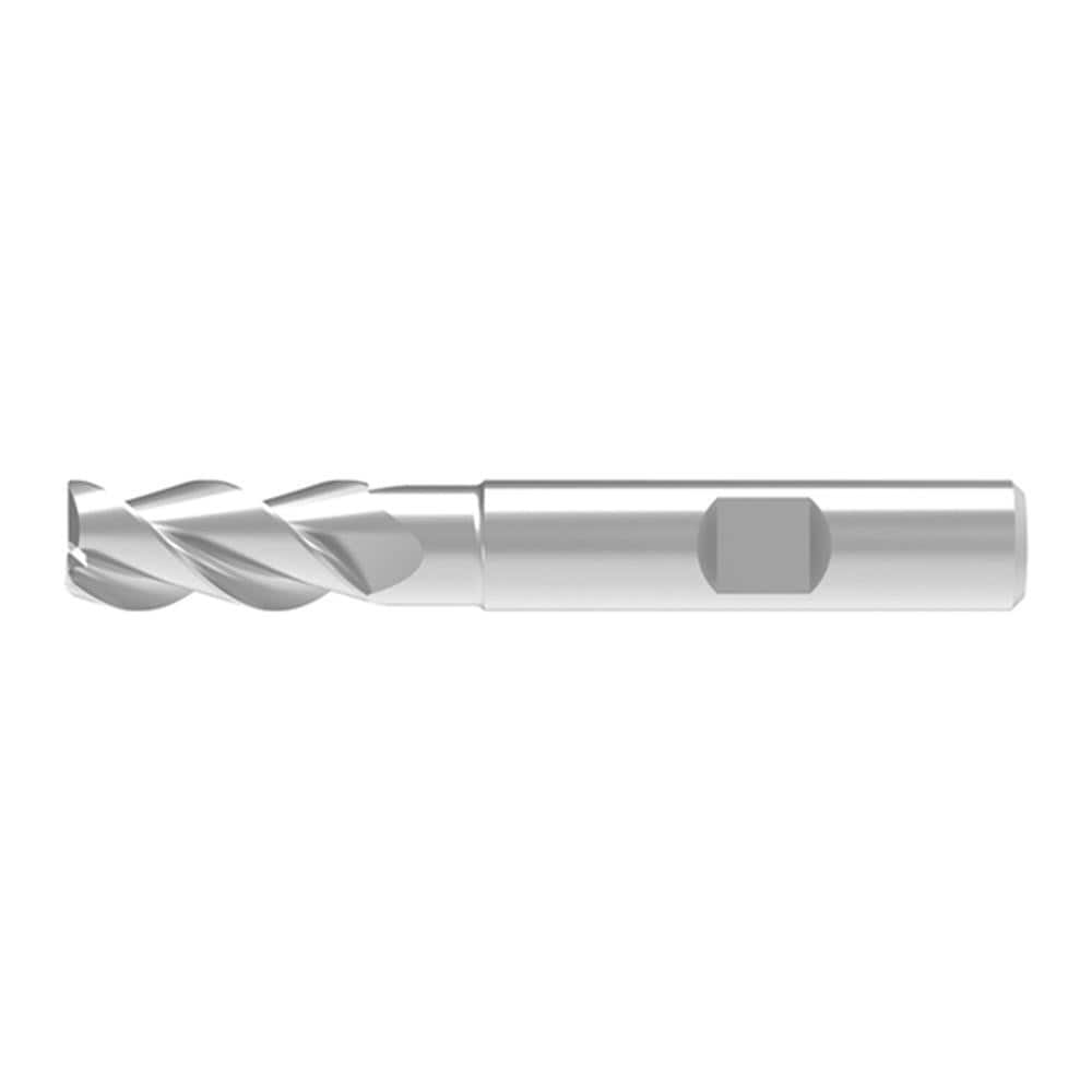 Corner Chamfer End Mill: 16.00 mm Dia, 35.00 mm LOC, 3 Flute, 0.20 mm Chamfer Width, Solid Carbide