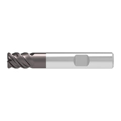 Corner Radius End Mill: 16.00 mm Dia, 22.00 mm LOC, 2.00 mm Radius, 4 Flute, Solid Carbide