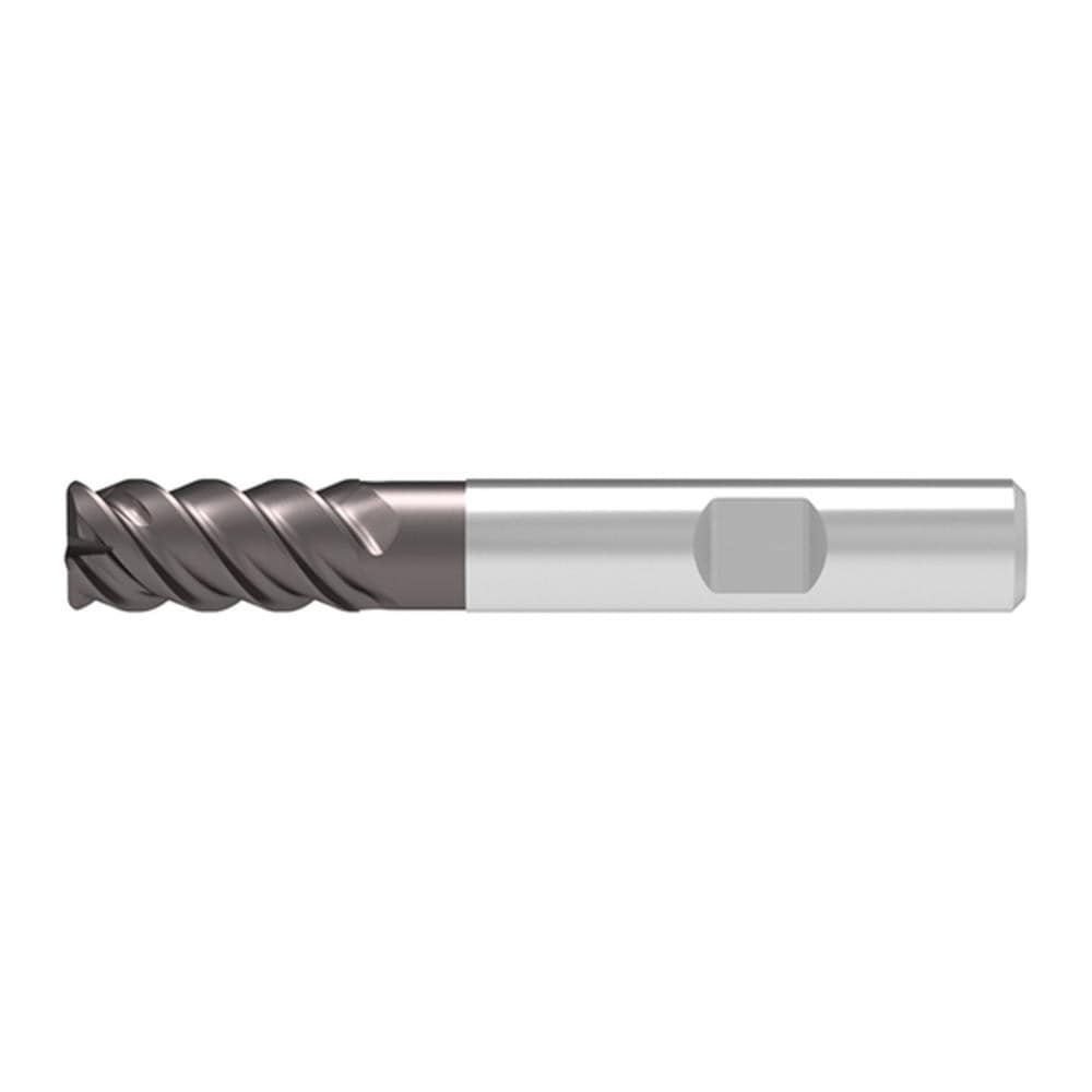 Corner Radius End Mill: 10.00 mm Dia, 22.00 mm LOC, 1.00 mm Radius, 4 Flute, Solid Carbide