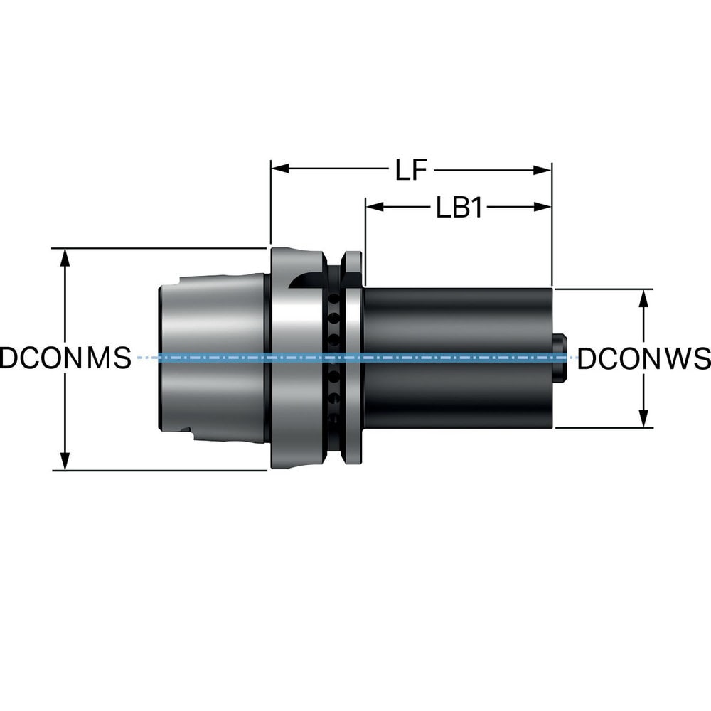 Modular Tool Holding System Adapters; Modular Connection Size: C10; Modular System Size: 125;C10; Projection (Decimal Inch): 6.2992; Projection (mm): 160.000; Overall Length (mm): 160; Overall Length (Decimal Inch): 6.2992; Through Coolant: Yes