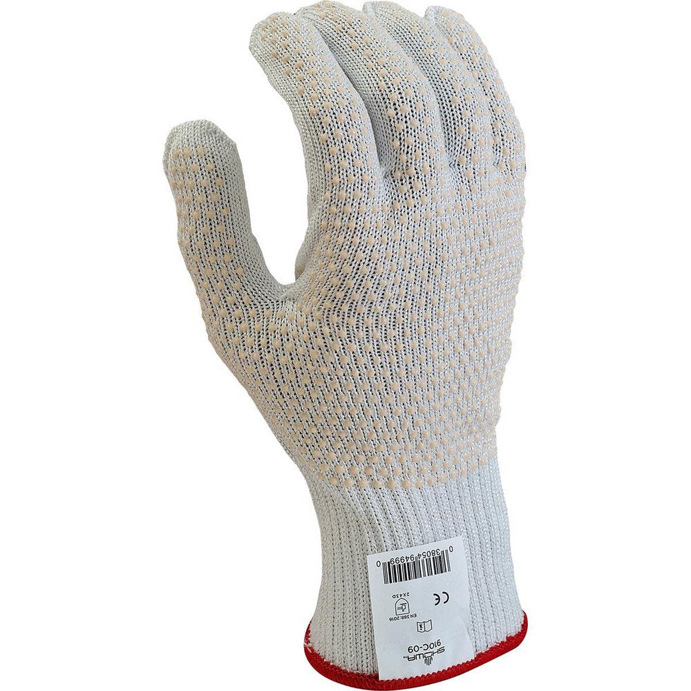 Cut, Puncture & Abrasion-Resistant Gloves: SHOWA 910C, Size X-Small, ANSI Cut A4, ANSI Puncture 1, PVC, HPPE, Stainless Steel, Polyester & Nylon