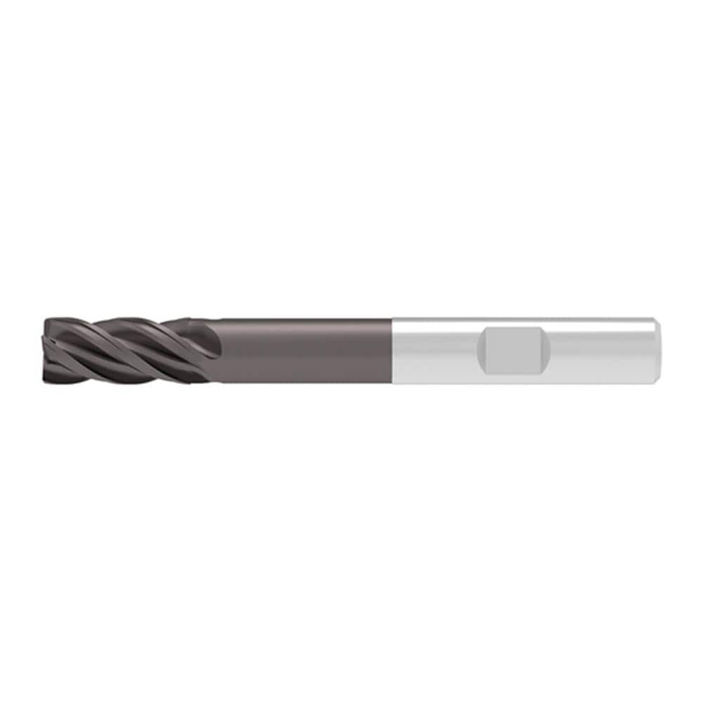 Corner Chamfer End Mill: 12.00 mm Dia, 26.00 mm LOC, 4 Flute, 0.35 mm Chamfer Width, Solid Carbide