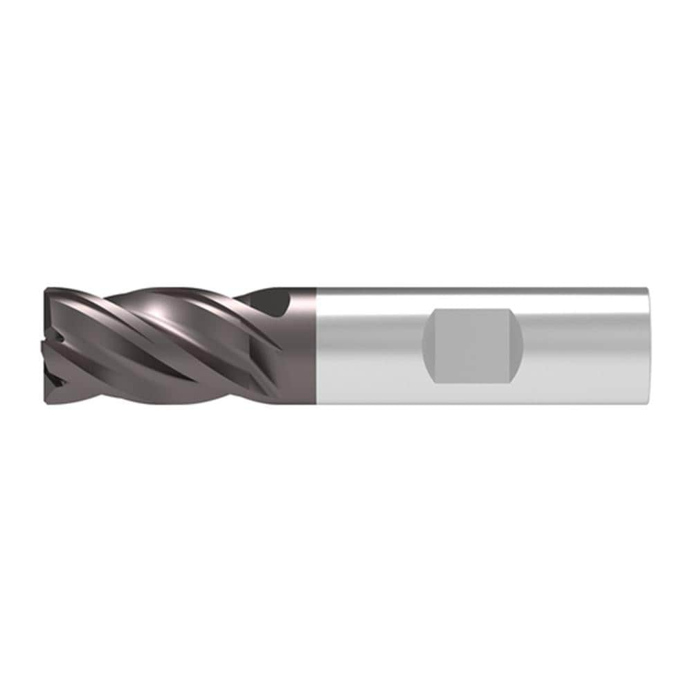 Corner Chamfer End Mill: 16.00 mm Dia, 22.00 mm LOC, 4 Flute, 0.35 mm Chamfer Width, Solid Carbide