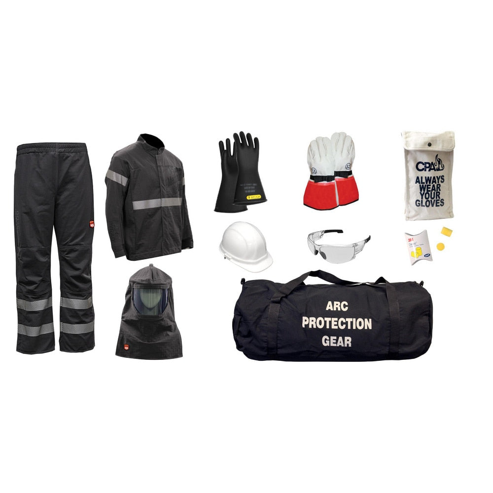 Arc Flash Clothing Kit: Size Medium, Cotton, Jacket, Pants & Hoods