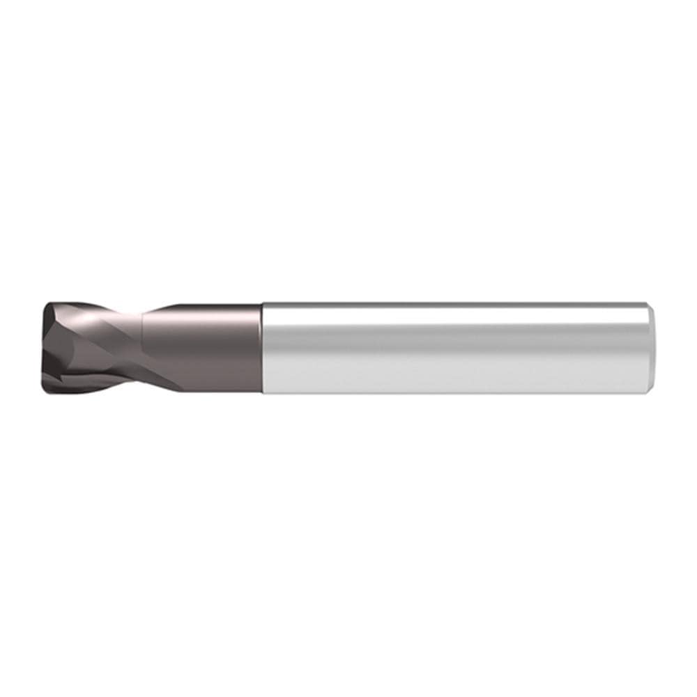 Corner Radius End Mill: 2.00 mm Dia, 2.00 mm LOC, 0.30 mm Radius, 2 Flute, Solid Carbide