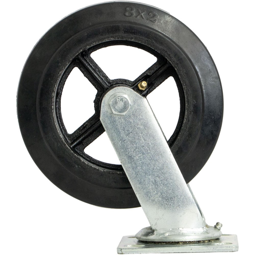 Caster Wheels; Wheel Diameter (Inch): 8; Mount Type: Plate; Wheel Width (Inch): 2; Wheel Hardness: Hard