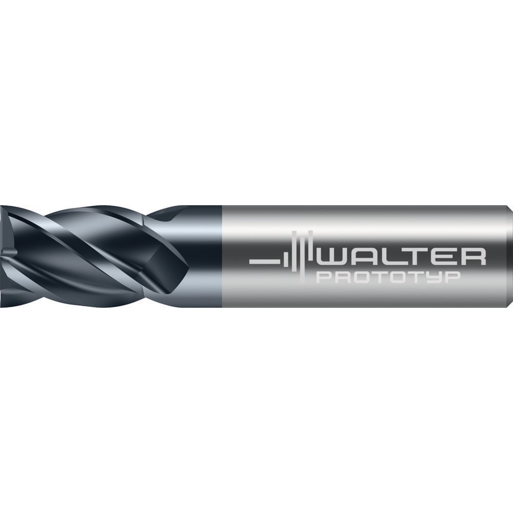 Square End Mill: 1/4" Dia, 1/2" LOC, 4 Flute, Solid Carbide