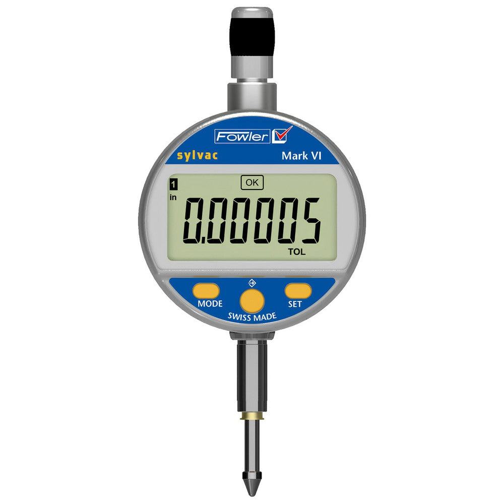 Electronic Test Indicator: 12.50 mm Max, 0.00012" Accuracy, Carbide Contact Point