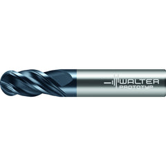 Ball End Mill: 3/4" Dia, 2-3/4" LOC, 4 Flute, Solid Carbide