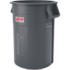 Trash Cans & Recycling Containers; Type: Utility; Container Capacity: 55; Container Shape: Round; Lid Type: None; Container Material: HDPE; Color: Gray; Material: HDPE