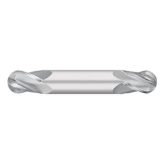 Ball End Mill: 3/16" Dia, 3/8" LOC, 4 Flute, Solid Carbide