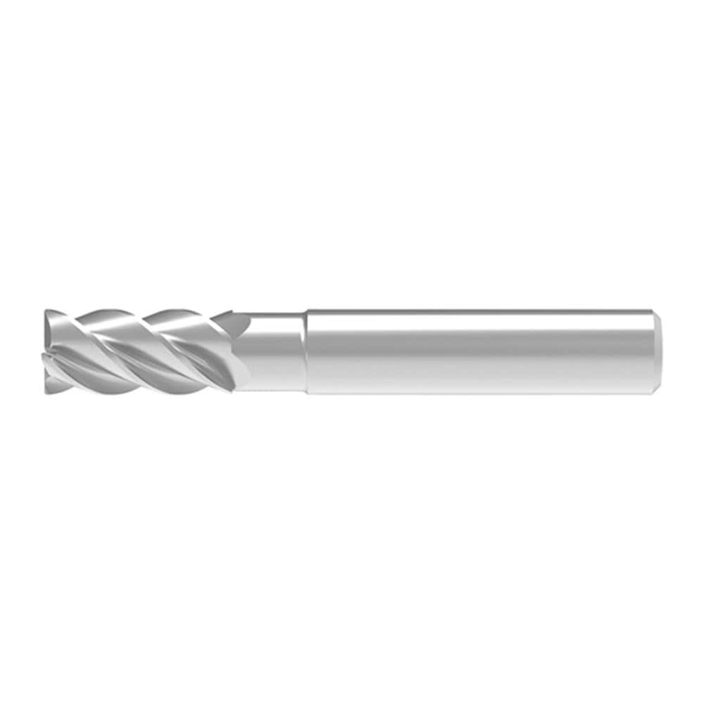 Corner Chamfer End Mill: 10.00 mm Dia, 22.00 mm LOC, 4 Flute, 0.20 mm Chamfer Width, Solid Carbide