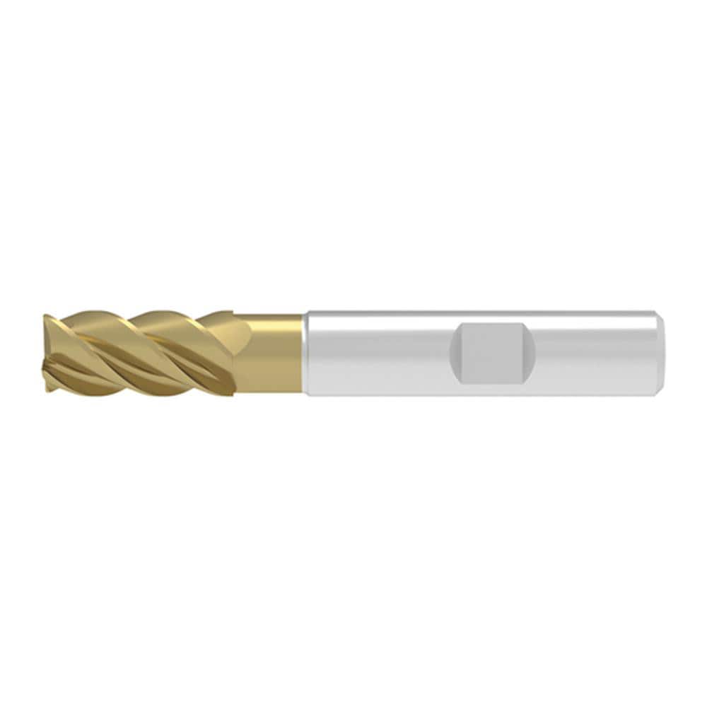 Corner Chamfer End Mill: 20.00 mm Dia, 38.00 mm LOC, 4 Flute, 0.30 mm Chamfer Width, Solid Carbide