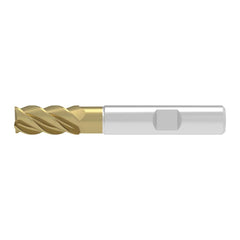 Corner Chamfer End Mill: 8.00 mm Dia, 19.00 mm LOC, 4 Flute, 0.12 mm Chamfer Width, Solid Carbide