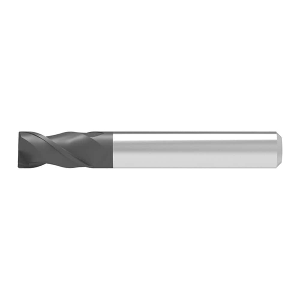 Corner Chamfer End Mill: 12.00 mm Dia, 22.00 mm LOC, 2 Flute, 0.20 mm Chamfer Width, Solid Carbide