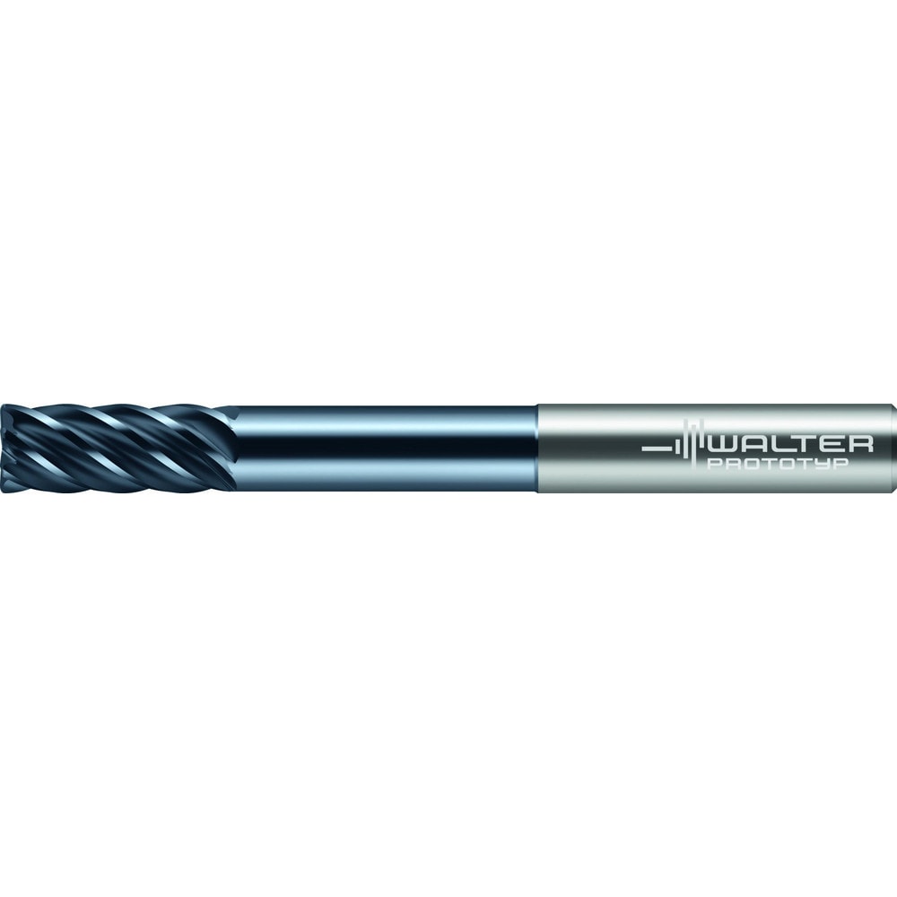 Corner Radius End Mill: 3/8" Dia, 1" LOC, 0.0300" Radius, 6 Flute, Solid Carbide