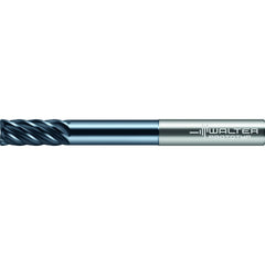 Corner Radius End Mill: 3/8" Dia, 1" LOC, 0.0300" Radius, 6 Flute, Solid Carbide