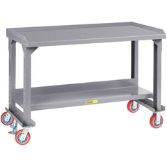 Mobile Work Benches; Bench Type: Mobile Workbench; Edge Type: Square; Depth (Inch): 30; Leg Style: Adjustable Height; Load Capacity (Lb.