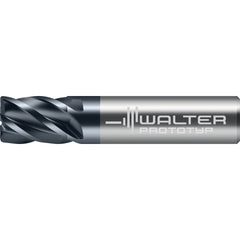 Corner Radius End Mill: 3/16" Dia, 9/16" LOC, 0.0100" Radius, 5 Flute, Solid Carbide