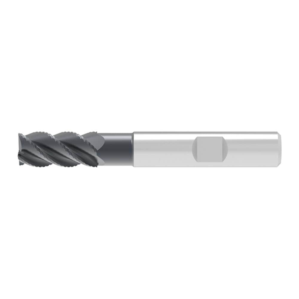 Corner Chamfer End Mill: 16.00 mm Dia, 32.00 mm LOC, 4 Flute, 0.43 mm Chamfer Width, Solid Carbide