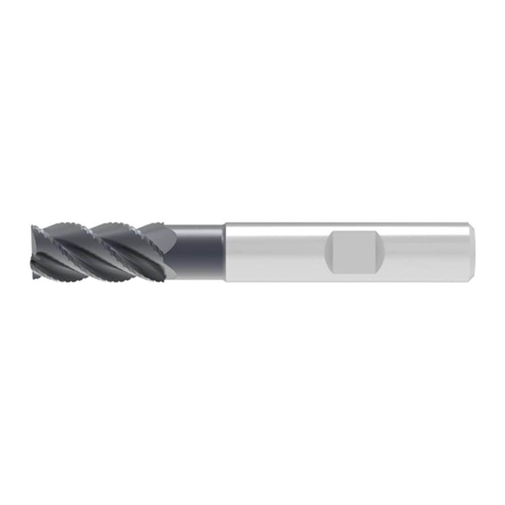 Corner Chamfer End Mill: 12.00 mm Dia, 26.00 mm LOC, 4 Flute, 0.28 mm Chamfer Width, Solid Carbide