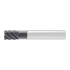 Corner Chamfer End Mill: 20.00 mm Dia, 30.00 mm LOC, 6 Flute, 0.30 mm Chamfer Width, Solid Carbide