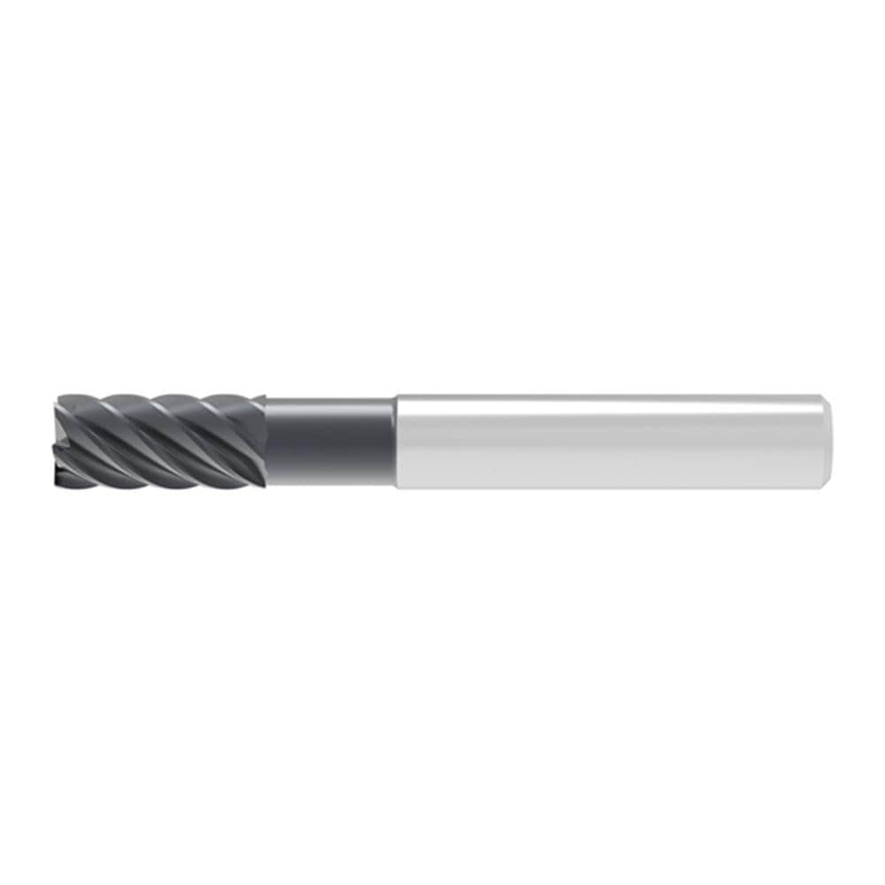 Corner Chamfer End Mill: 12.00 mm Dia, 26.00 mm LOC, 6 Flute, 0.20 mm Chamfer Width, Solid Carbide