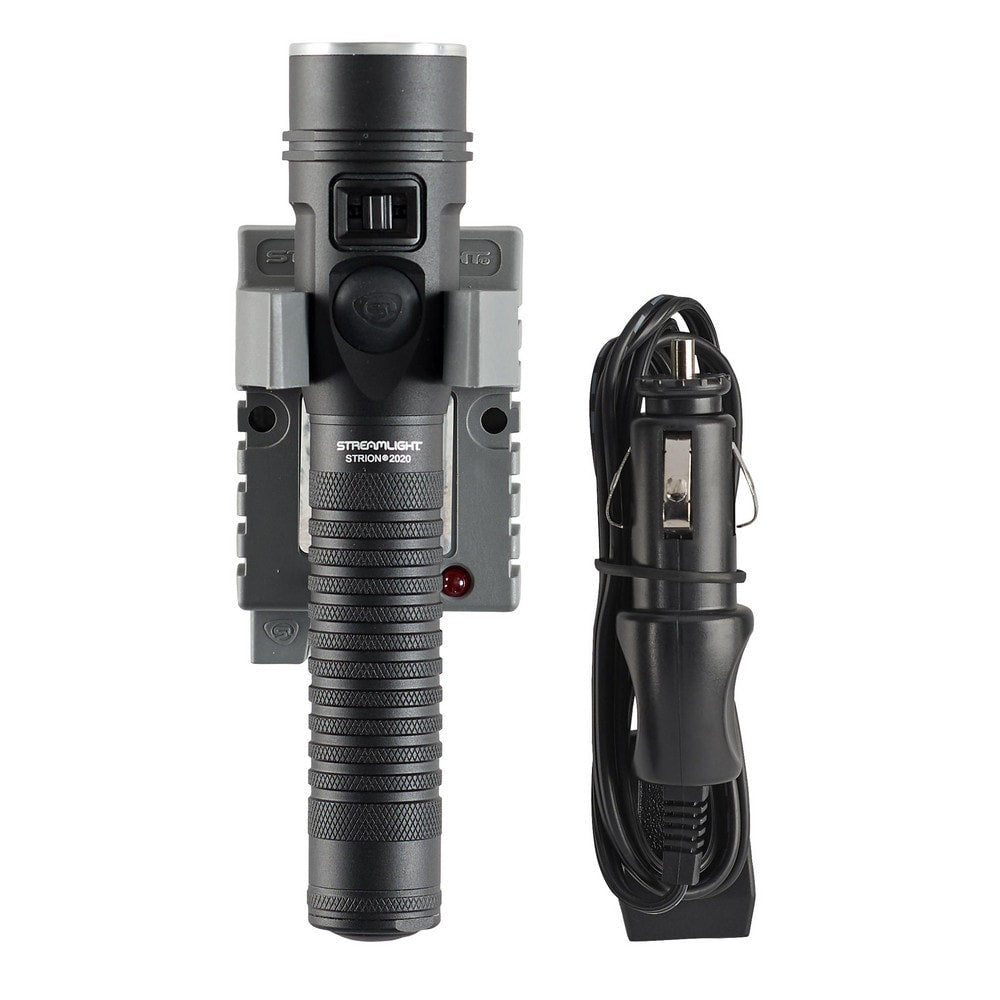 Handheld Flashlight: LED, 1200 Lumens, 12 hr Max Run Time, Rechargeable Battery (Included), Max Beam Distance: 335 m