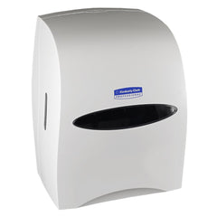 Sanitouch Manual Hard Roll Towel Dispenser, White, for 1.75" Core Roll Towels, 12.63" x 16.13" x 10.2"