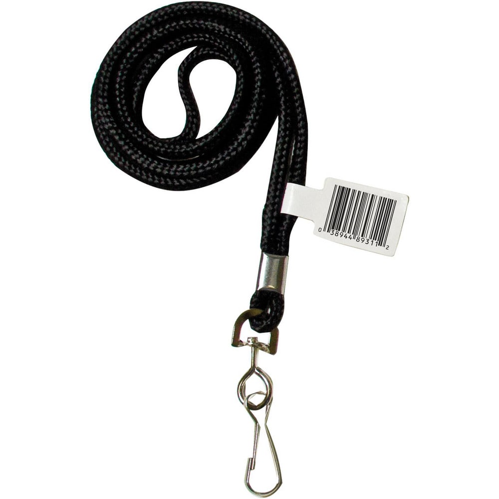 Lanyards; Material: Nylon; Color: Black; Length (Inch): 36