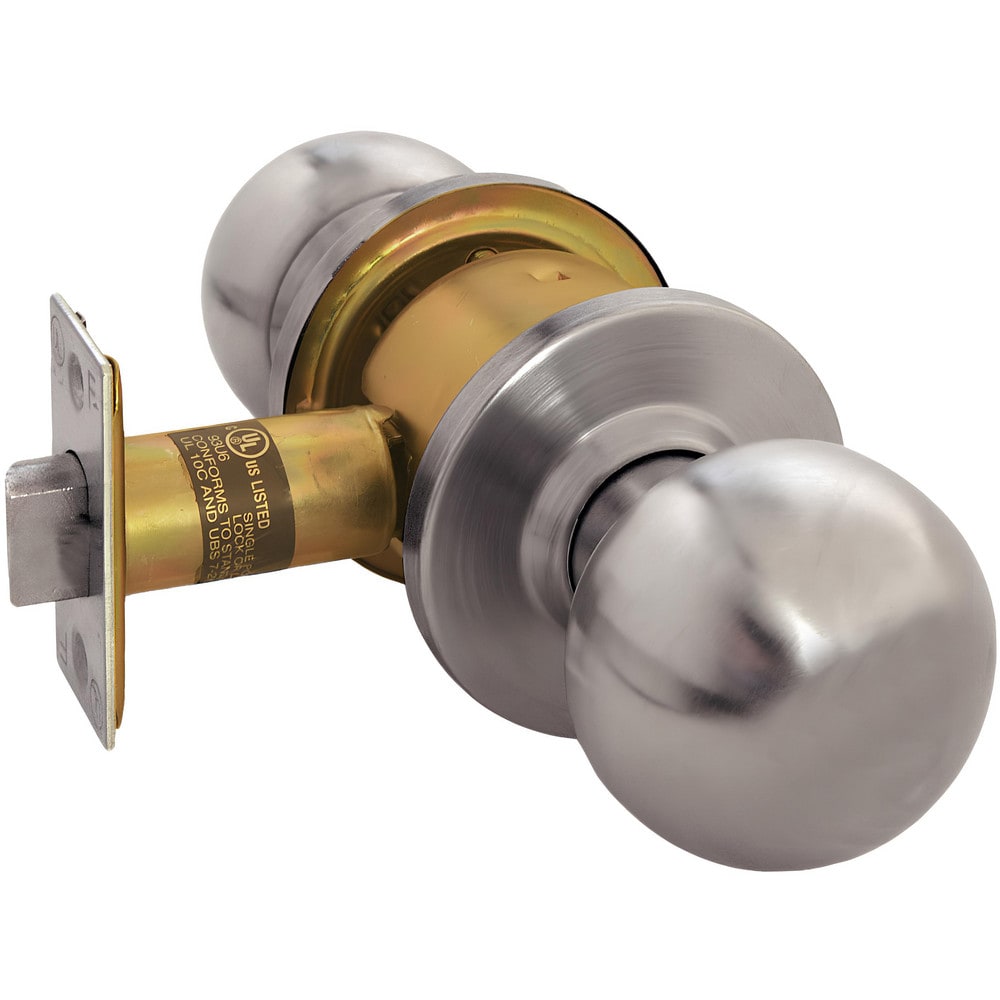 Knob Locksets; Type: Passage; Key Type: Keyed Different; Material: Metal; Finish/Coating: Satin Stainless Steel; Compatible Door Thickness: 1-3/8" to 1-3/4"; Backset: 2.375; Lockset Grade: Grade 2