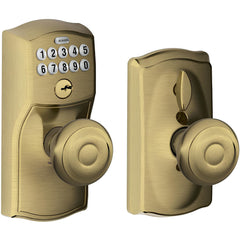 Knob Locksets; Type: Entrance; Key Type: Keyed Different; Material: Metal; Finish/Coating: Satin Brass; Compatible Door Thickness: 1-3/8" to 1-3/4"; Backset: 2.75; Lockset Grade: Grade 2