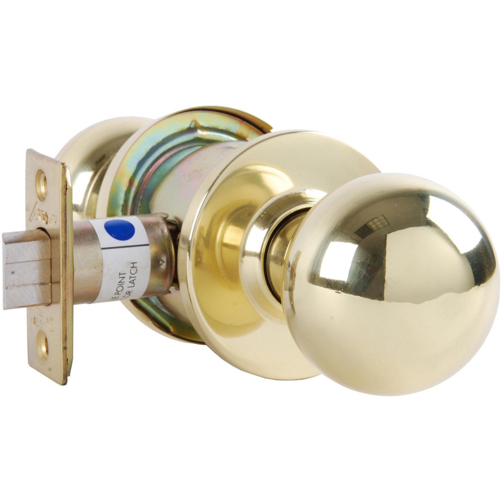 Knob Locksets; Type: Passage; Key Type: Keyed Different; Material: Metal; Finish/Coating: Bright Brass; Compatible Door Thickness: 1-3/8" to 1-3/4"; Backset: 2.375; Lockset Grade: Grade 2