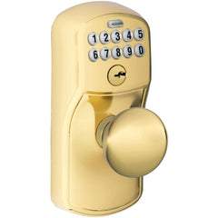 Knob Locksets; Type: Entrance; Key Type: Keyed Different; Material: Metal; Finish/Coating: Brass; Compatible Door Thickness: 1-3/8" to 1-3/4"; Backset: 2.75; Lockset Grade: Grade 2