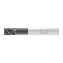 Corner Chamfer End Mill: 20.00 mm Dia, 30.00 mm LOC, 4 Flute, 0.30 mm Chamfer Width, Solid Carbide