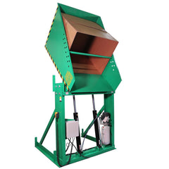 Box Dumpers; Capacity (Lb.): 2000; Dump Height (Inch): 48; Chute Width (Inch): 36; Dump Angle: 45; Chute Depth (Inch): 36; Voltage: 230V; Chute Height (Inch): 72; Chute Reach (Inch): 10