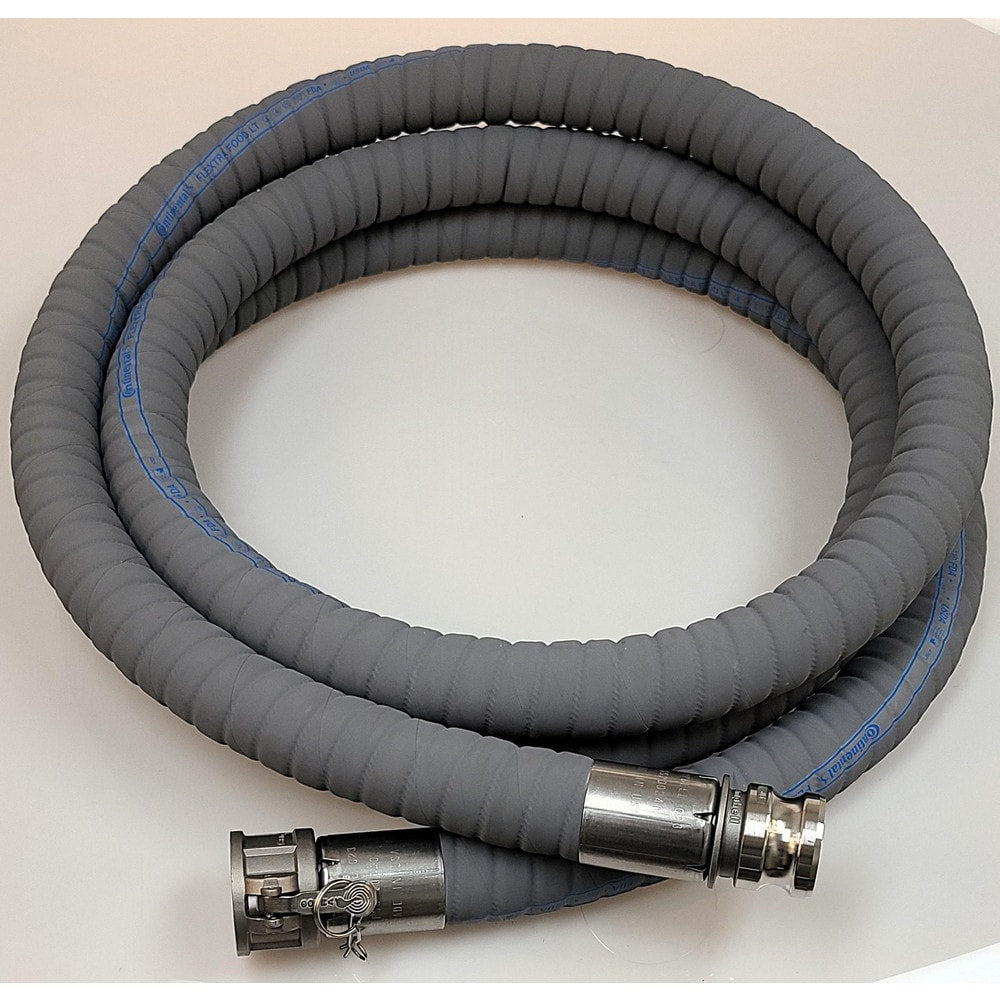 Food & Beverage Hose: 2" ID, 2.4" OD, 10' Long