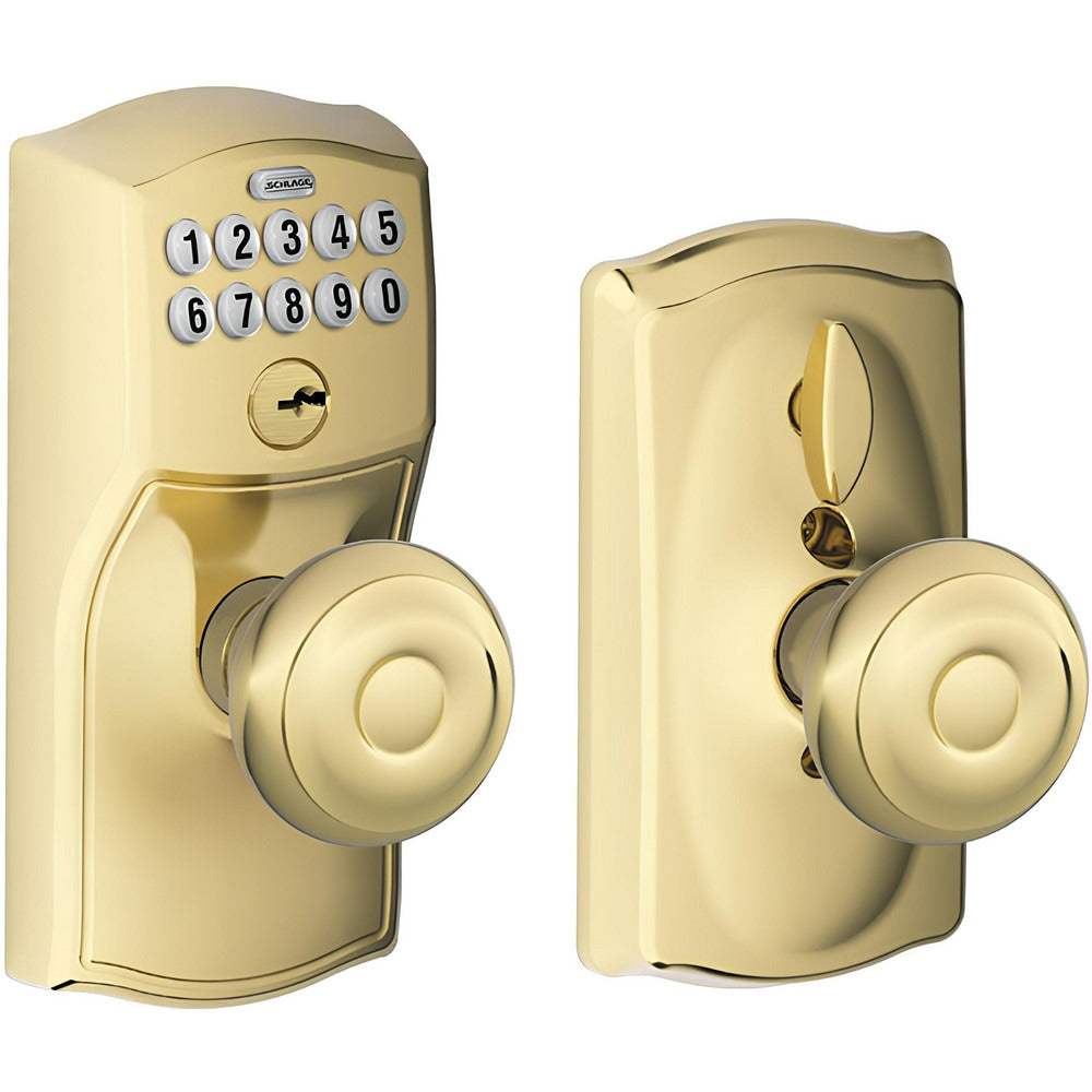 Knob Locksets; Type: Entrance; Key Type: Keyed Different; Material: Metal; Finish/Coating: Brass; Compatible Door Thickness: 1-3/8" to 1-3/4"; Backset: 2.75; Lockset Grade: Grade 2